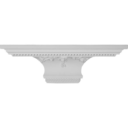 Ekena Millwork 22 3/4"W x 16 1/8"P x 7 1/4"H Victorian Corner Shelf SH23X16X07VI